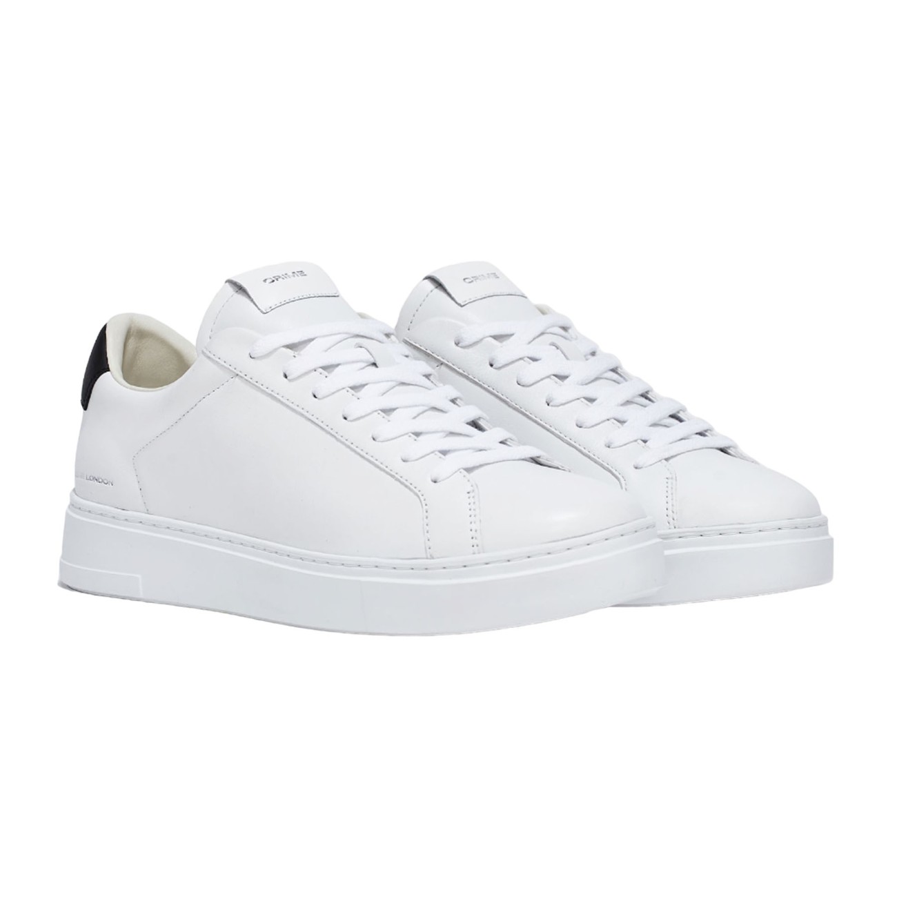 Crime London sneakers uomo bianche low top