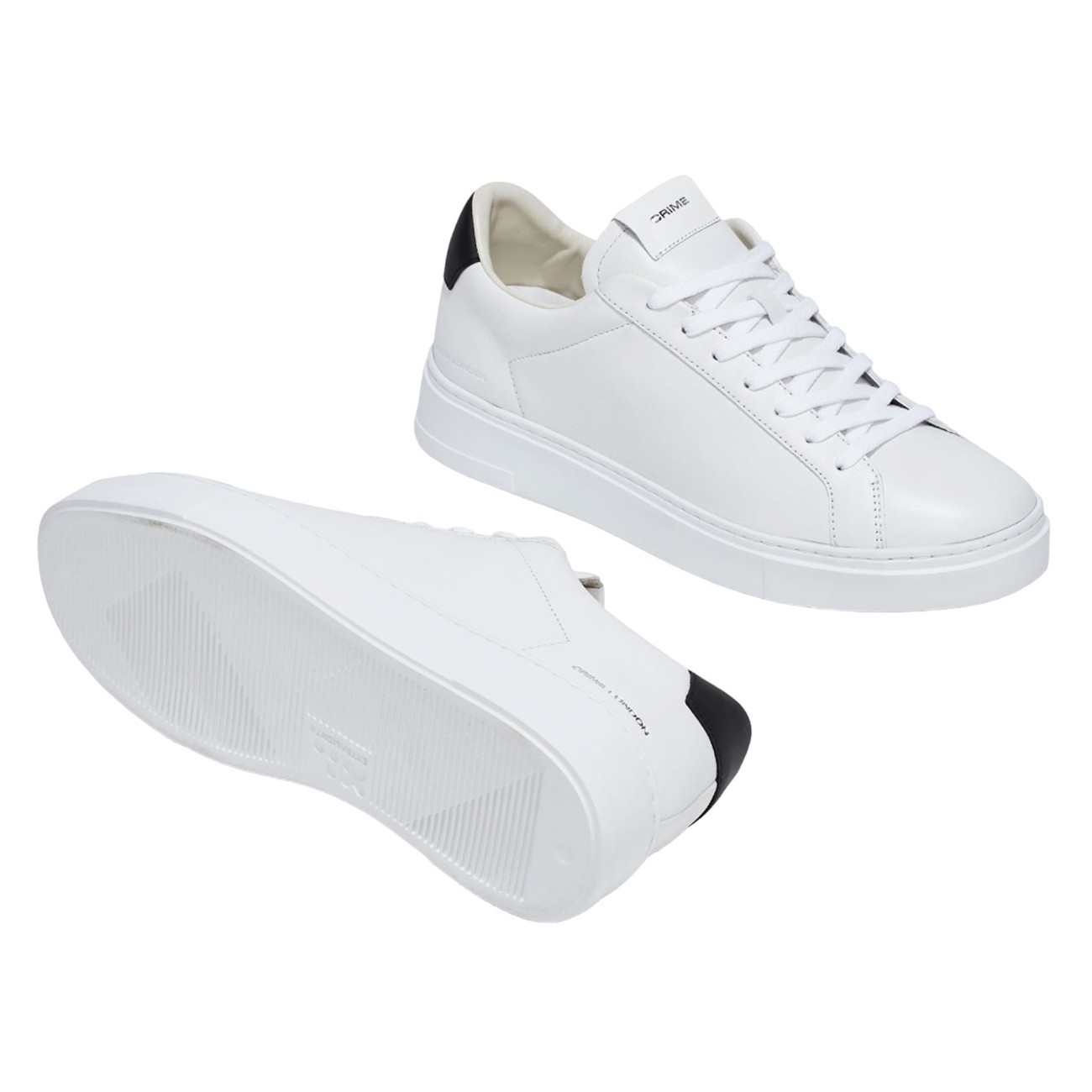 Crime London man sneakers white low