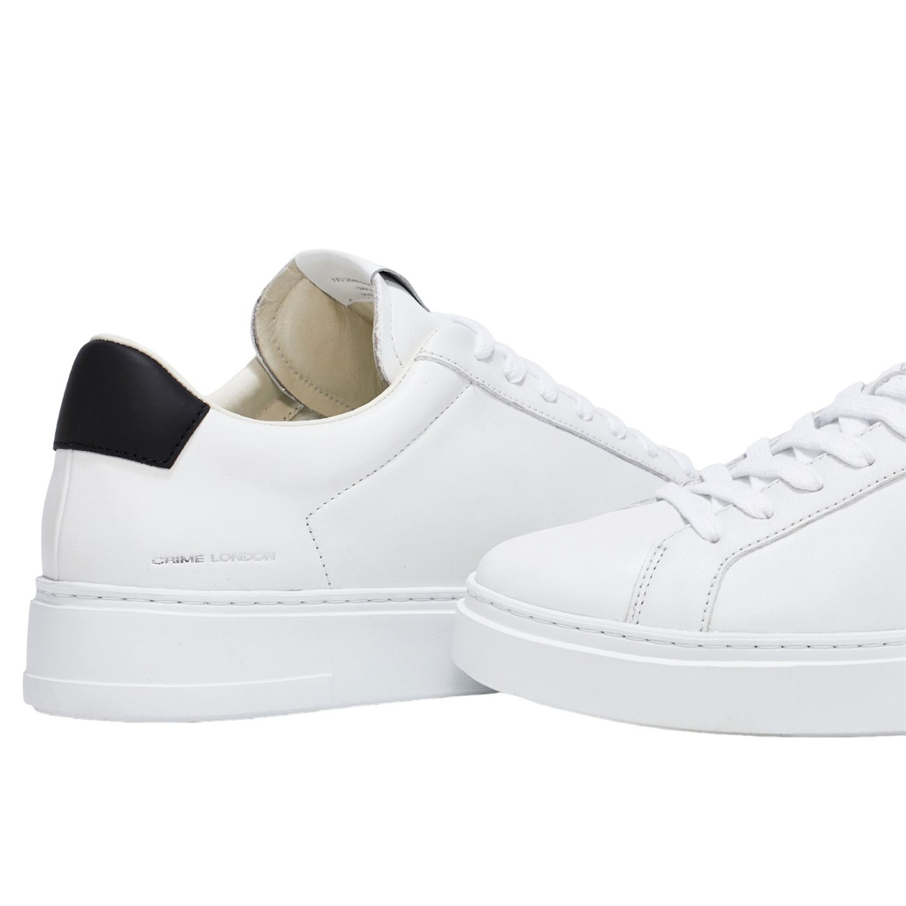 Crime London man sneakers white low