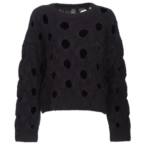 Pinko, Polka-Dot Shirt, Black/White, 40