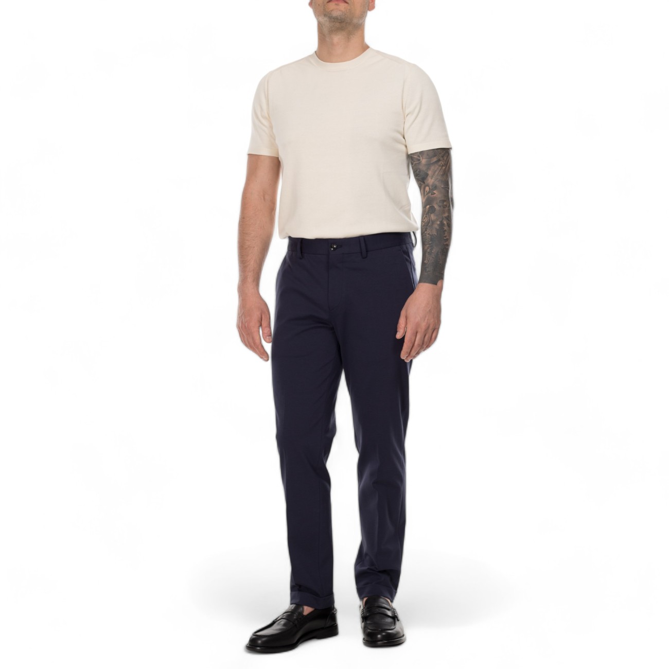 Outfit pantalone blu classico