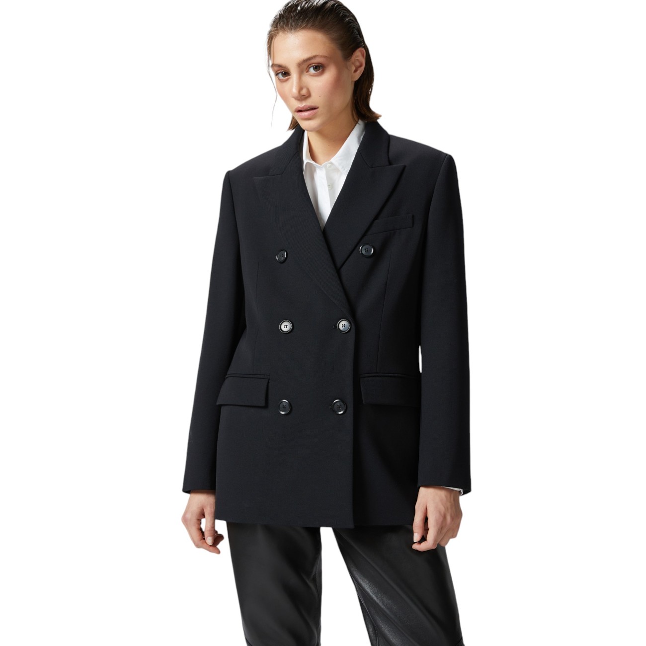 Pinko blazer doppiopetto nero