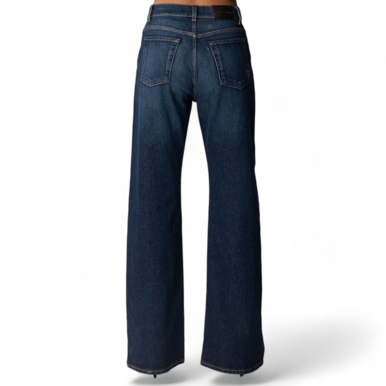 Pinko jeans gamba ampia scuro