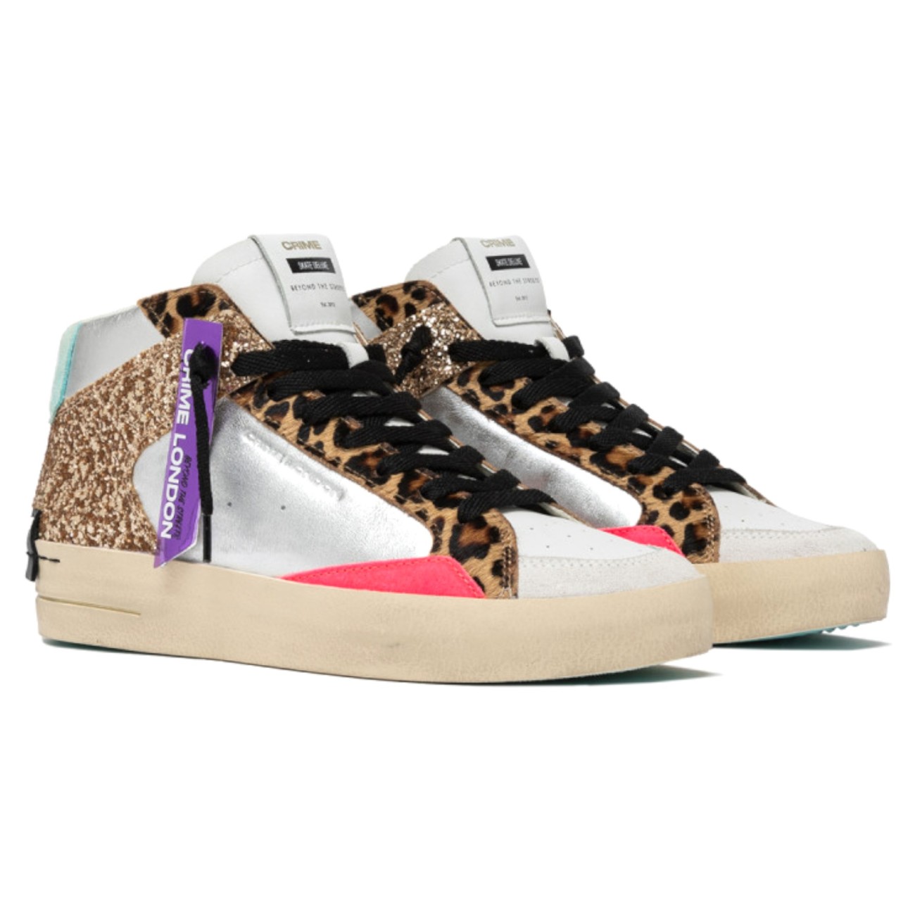 Crime London sneakers donna Sk8 deluxe multicolore