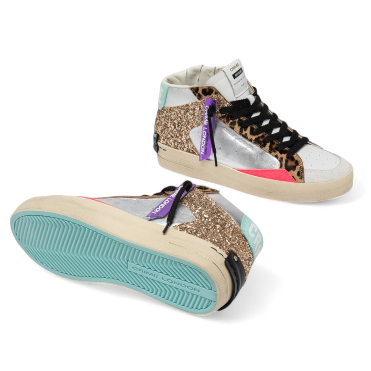 Crime London sneakers donna Sk8 deluxe multicolore