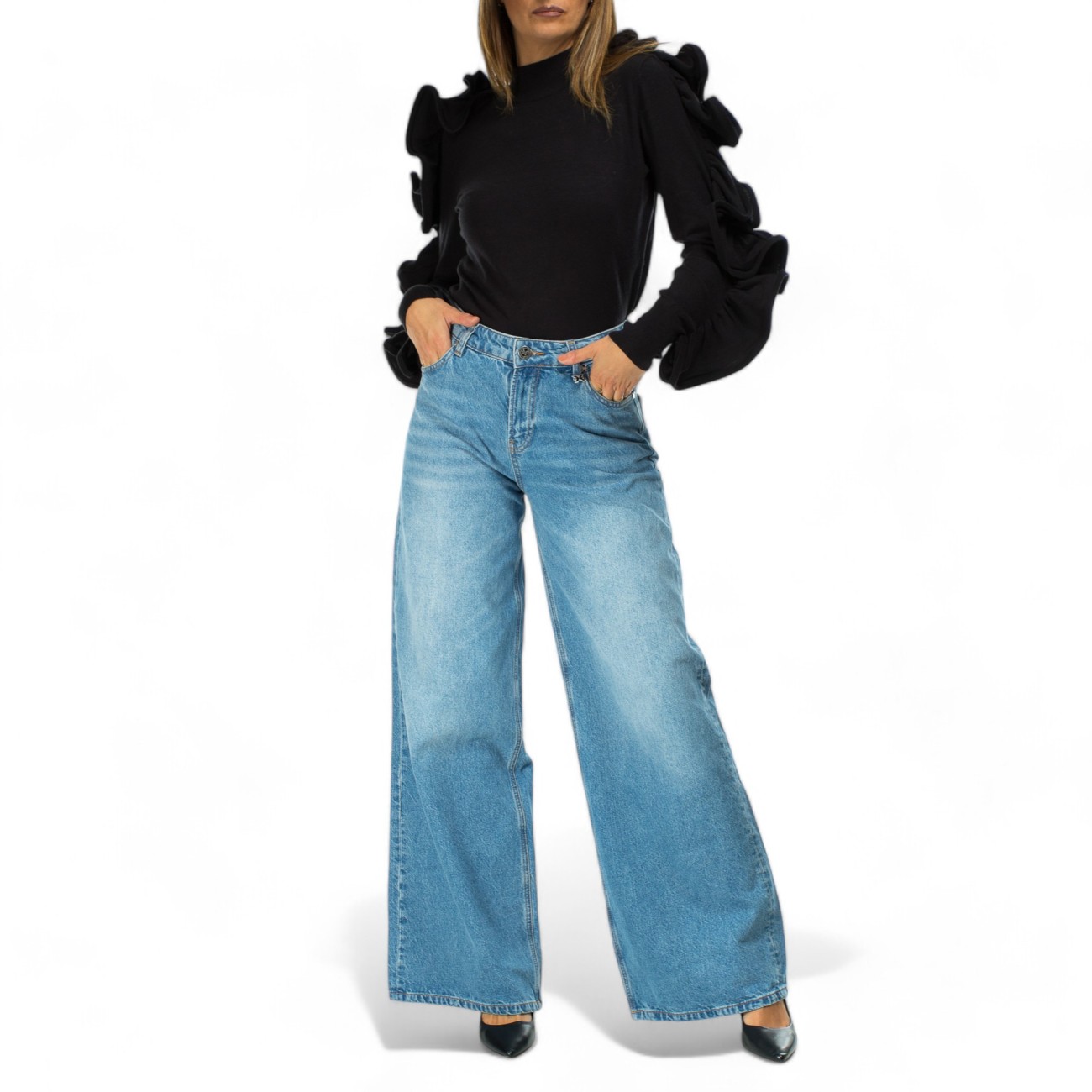 John Richmond wide leg jeans