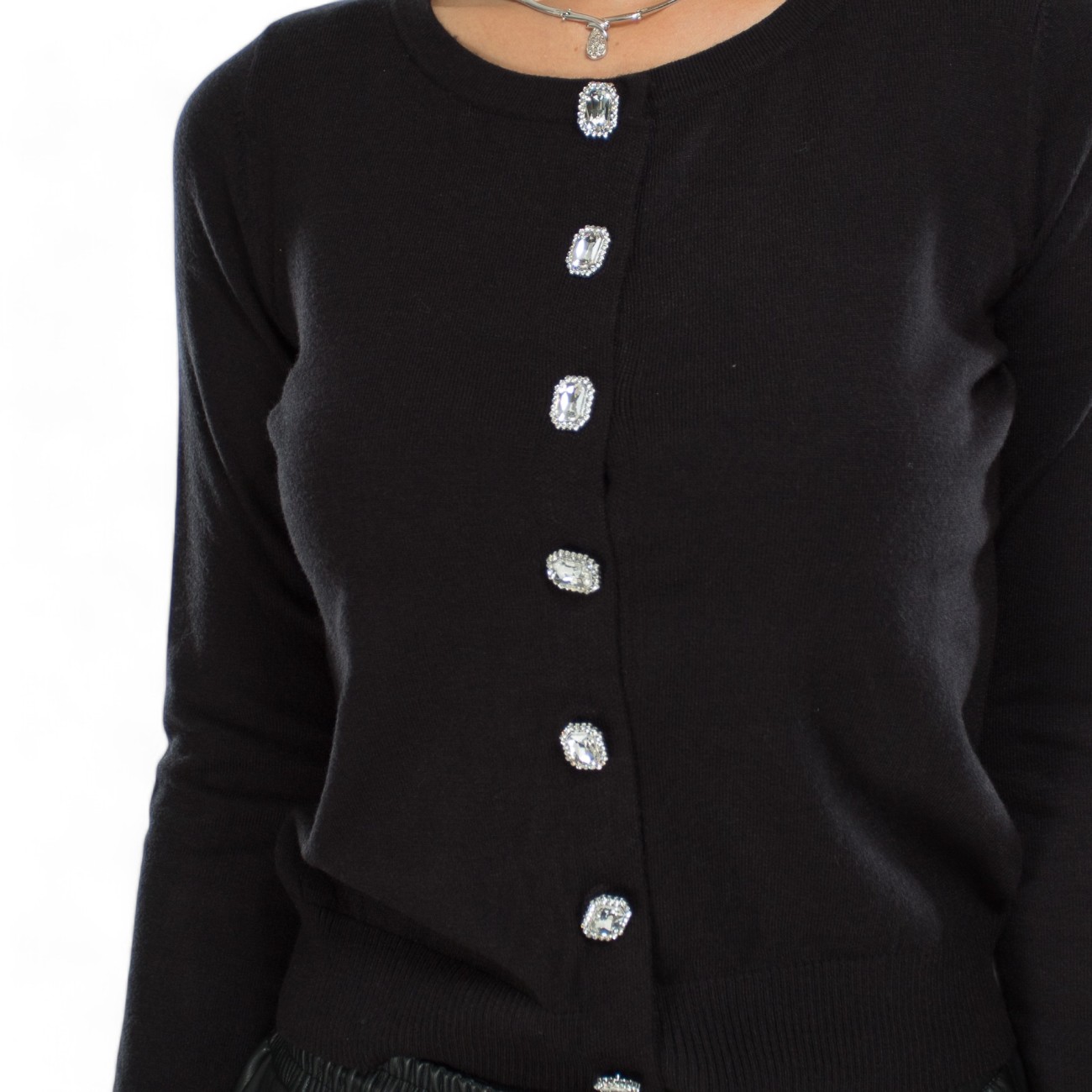 NoSecrets cardigan nero con...