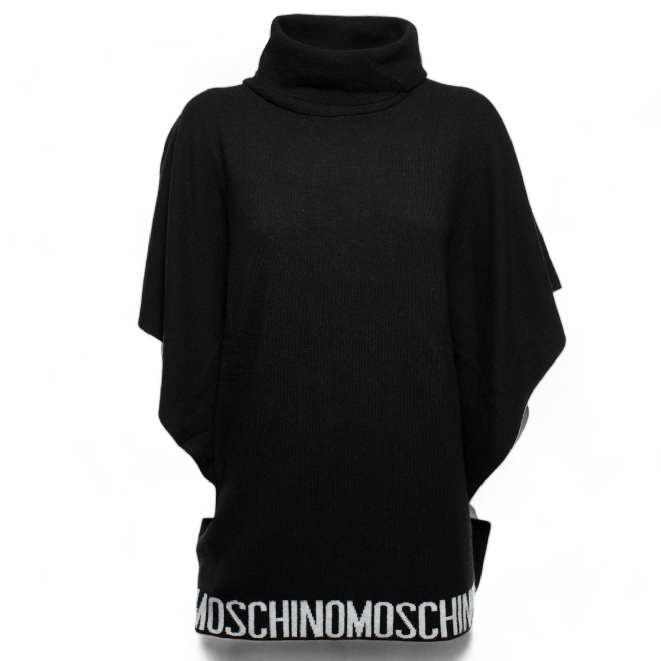 Moschino poncho in lana nero