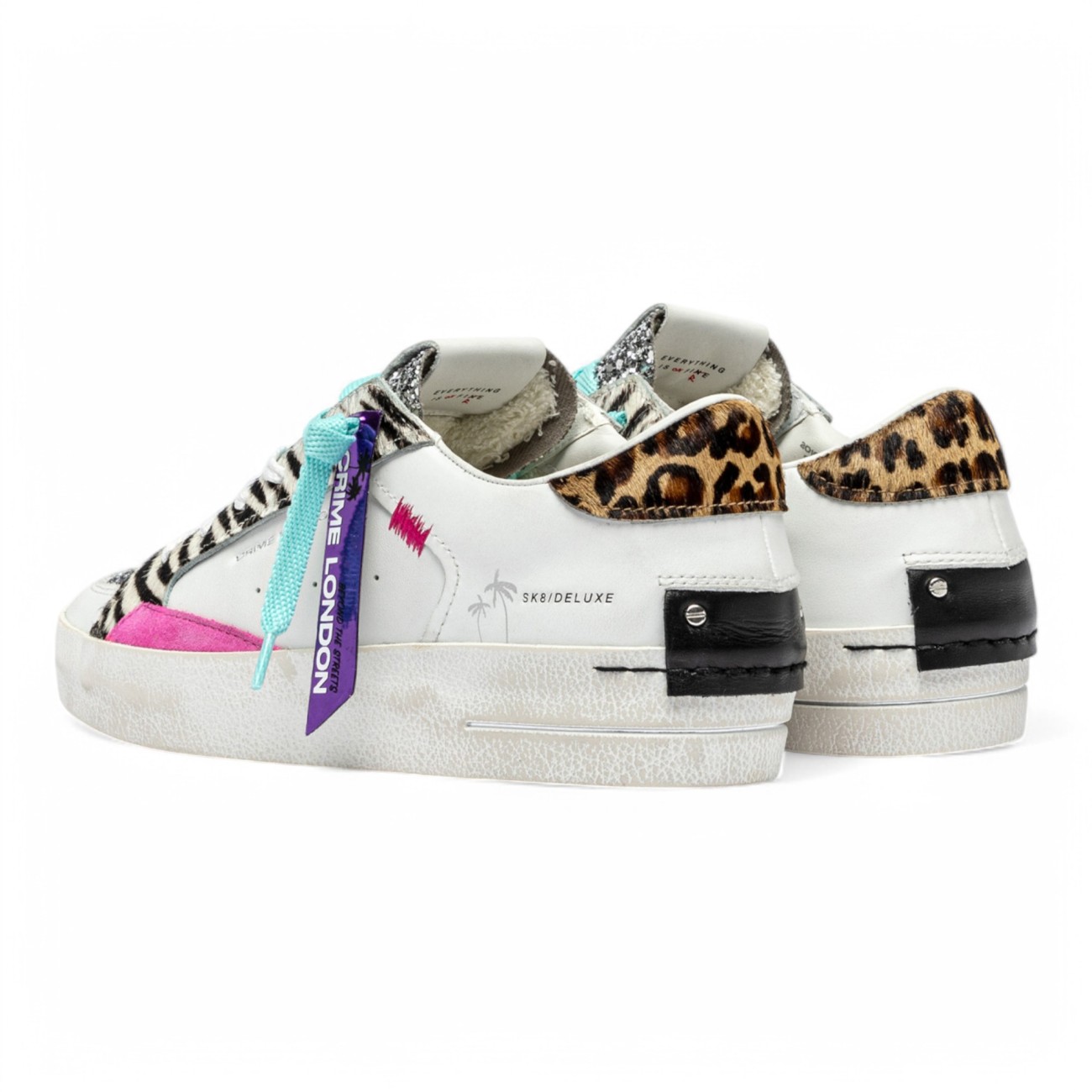 Crime London sneakers Sk8 deluxe zebra