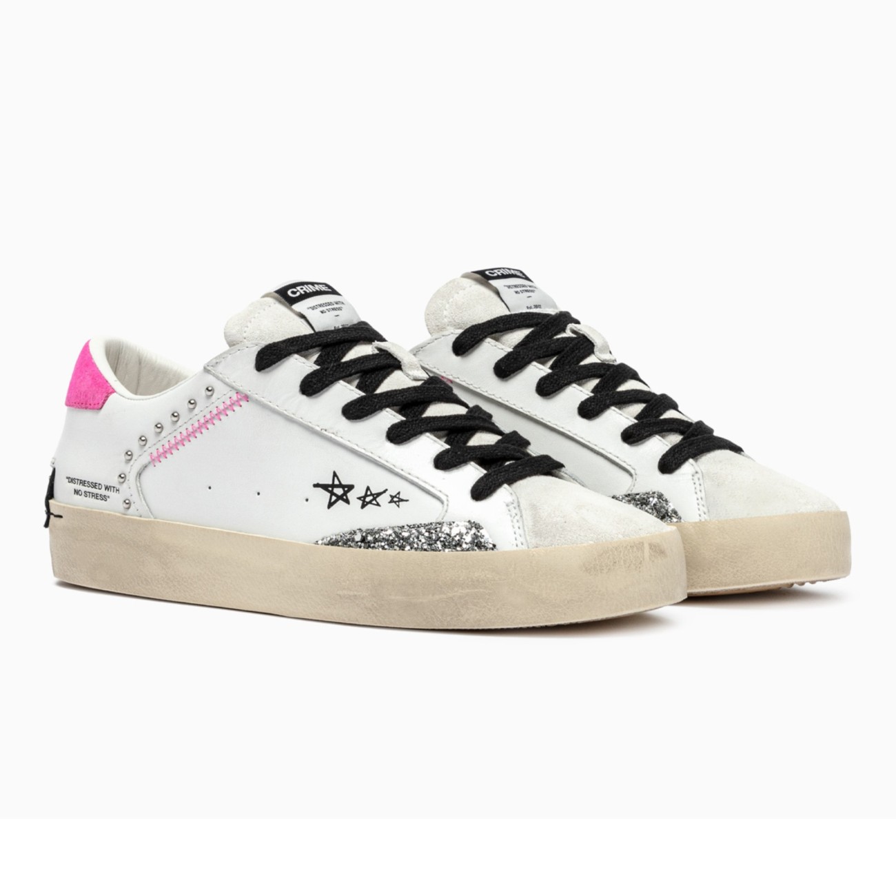 Crime London woman sneakers Distressed